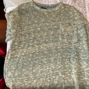 CPO Green and Cream Knit Sweater